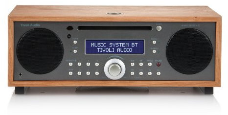 Tivoli Audio Music System BT Sistema Hi-Fi todo en uno AM / FM con Bluetooth para transmisión inalámbrica (Cereza / Topo Metálico)