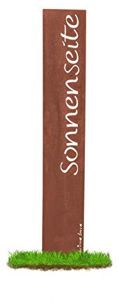 prima terra Sonnenseite Gartenstele Edelrost Stele Dekoration Gartendekoration Deko Garten H=120cm B=20cm