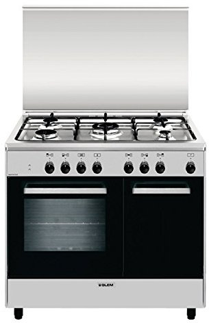 Glem AR965MI6 Autonome Cuisinière à gaz A Acier inoxydable four et cuisinière - Fours et cuisinières (Cuisinière, Acier inoxydable, Rotatif, Devant, émail, Droite)