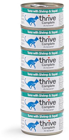 Thrive Cat Food Complete Tuna with Shrimp and Squid, Pack of 6