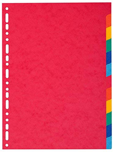 10er Pack ELBA Karton-Register, blanko, DIN A4 (10, 12-teilig | farbig)