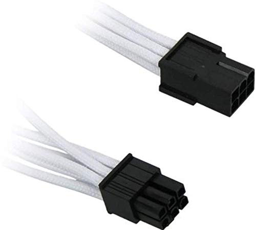BitFenix Cavo di prolunga (PCIe a 6 pin), 45 cm, bianco/nero