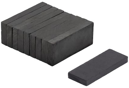 Y30BH Ferrite Magnet for Arts, Crafts, Model Making, DIY, Hobbies, Office, and Home - 25mm x 10mm x 3mm thick - 0.44kg Pull - Pack of 10