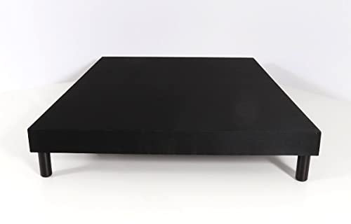 Hévéa Sélection Sommier tapissier VOLIGE DÉCO 140x190 Noir + 4 Pieds