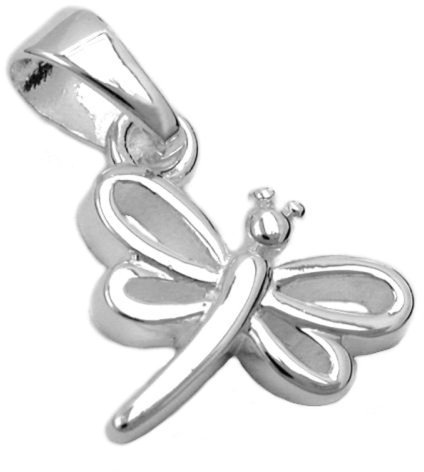 Unisex Kettenanhänger Anhänger Libelle 11 x 12 mm inkl. kleiner Schmuckbox