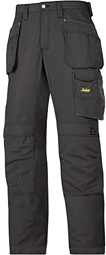Snickers 32130404112 Size 112 Rip-Stop Craftsmen Holster Pocket Trousers - Black