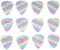 Fender 351 Shape Graphic Picks (12 Pack) for electric guitar, acoustic guitar, mandolin, and bass