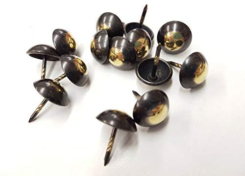 100 X UPHOLSTERY CRAFT NAILS/STUDS / TACKS/PINS - ANTIQUE BRONZE FREE P&P. Cheapest on Amazon
