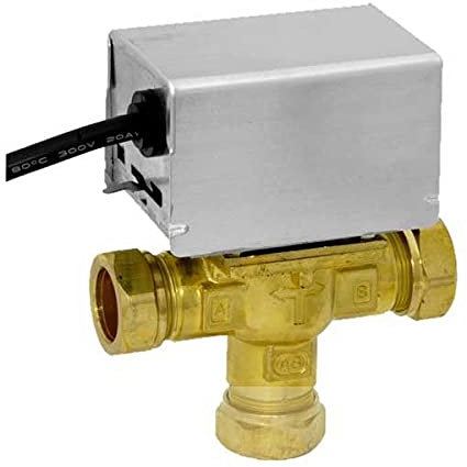 Aspares Central Heating 3-Port 28mm Mid-Position Globe Valve, Replacement for V4073A1088