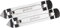 Good Cook 243922 782195849663 Chinet 100 CT 255 g Gobelets en plastique cristal taillé, acier inoxydable, argent