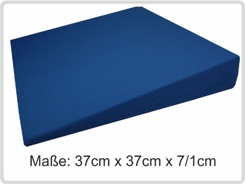 Sani-Alt Keilkissen Kissen Sitzkissen Sitzkeilkissen Sitzkissen Sitzkeil mit 100% Baumwollbezug! *Top-Qualität zum Top-Preis* (blau)