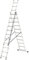 Hailo – Scala combinata in alluminio L680 3 pezzi 3 x 11 gradini, metallico, 1033 – 701
