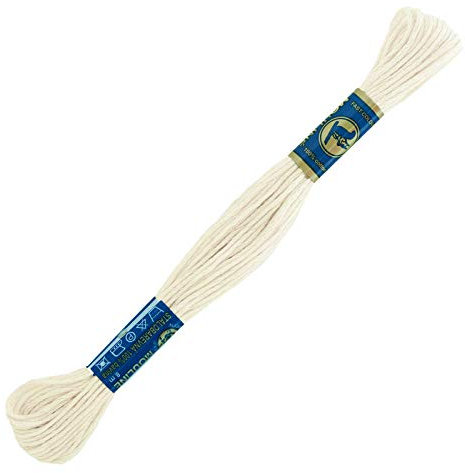 1 Docke Stickgarn 2g / Sticktwist 100% Baumwolle Stickerei verschiedne Farbwahl Auswahl 4, Farbe :7102 hellcreme