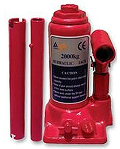 Outils de 2 tonnes Cric bouteille hydraulique Jack – 2 tonnes hydraulique Cric bouteille, capacité : 2ton, hauteur max : 295 mm, jack type : Bouteille, hauteur min. : 155 mm, poids : 3 kg