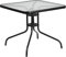 Flash Furniture Barker Table carrée en métal et Verre trempé 80 cm
