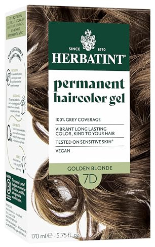 Herbatint Permanentes Pflanzliches Haarfärbegel (7d - Goldblond) 1 Oder 2 Anwendungen
