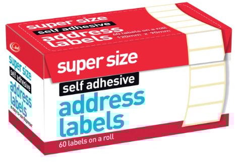 60 Large Self Adhesive Address Labels 90 x 120mm
