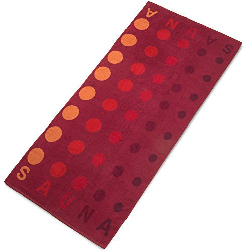 aqua-textil Point Saunatuch 80 x 200 cm rot Baumwolle Saunahandtuch Frotteehandtuch Duschtuch