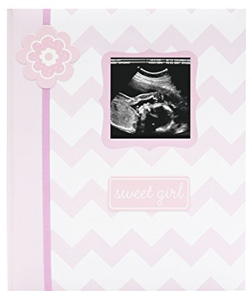 Lil' Peach Chevron Babybuch, Rosa