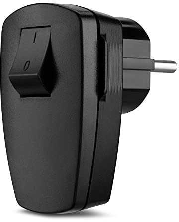 REV 0512102555 Winkelstecker, Stecker mit Schalter o. Kabel, max. 3680W, schwarz