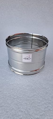 UTILFER Manicotto Doppio Femmina Inox AISI 304 Canna Fumaria 120 MM