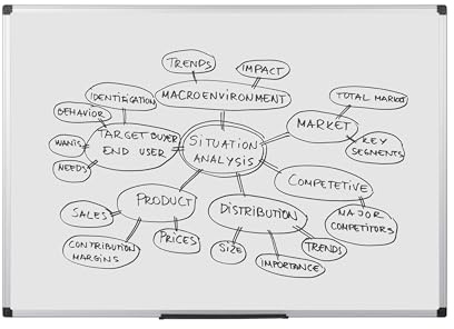 Bi-Office 900 x 600mm Aluminium Framed Whiteboard