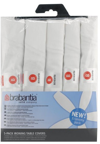 Brabantia Housse de Planche à Repasser Economy Lot, 124 x 38 cm – Blanc