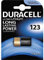 Batería Para Cámaras de Litio Duracell CR123A. conf. Bl. Da1 10 Unidades