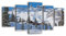 wandmotiv24 Leinwandbild Verschneite Alpen LW366 Wandbild, 5 Teile, 210 x 100 cm, Kunstdruck Canvas, XXL Bilder, Keilrahmenbild, fertig aufgespannt, Bild, Holzrahmen, Gebirge, Winter, Schnee