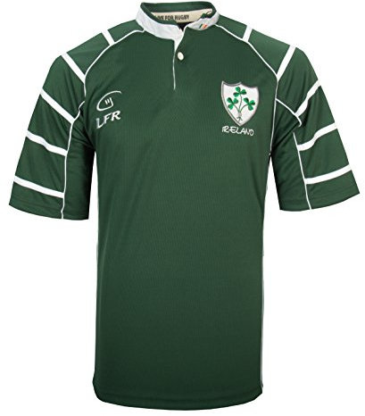 Irland Atmungsaktives Kurzarm-Rugby-Shirt , grün, (L)