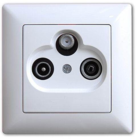 Visage Multimedia Sat TV Radio End Antennendose Weiss