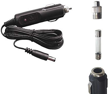 netshop 25 12 V Anschlusskabel KFZ-Adapter mit SICHERUNG - Zigarettenanzünder und Hohlstecker Ladekabel