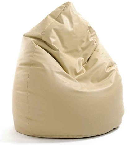 Valerian Sitzsack Leder-Look beige, XXL CA. 300 Liter
