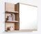 DOMTECH Badezimmer Spiegelschrank mit Ablagen, Badezimmerspiegel, Eiche Sonoma Spiegelschrank, L