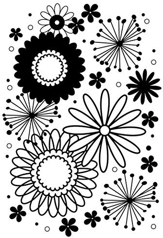 Darice 1217-66 Prägeschablone, Flower Frenzy, Plastik, transparent, 12,7 x 17,8 x 0,4 cm