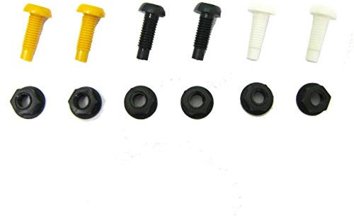 All Trade Direct 12 Pcs Number Plate Bolts Nuts Caps Screws Fitting Fix