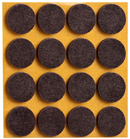 peha Filzgleiter - Parkettgleiter selbstklebend, rund 22 mm, braun (16 Stück)