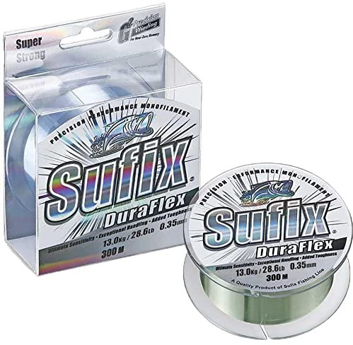 Sufix Duraflex Schnur monofil 0,22 mm 300m; transp