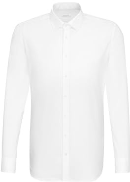 Seidensticker Herren Mens Longsleeve Bügelfreies Hemd Mit Sehr Schmalem Schnitt - X-Slim Fit Langarm Kent-Kragen, Weiß(474980), 44 EU