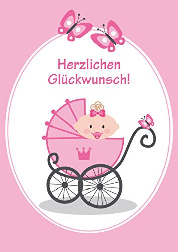 EDITION COLIBRI XXL Glückwunschkarte: Es ist ein Mädchen, Baby zur Geburt eines Jungen oder Geburtstagskarte zum 1. / 2. / 3. Geburtstag im Retro-/Nostalgie-Stil (10736DE)