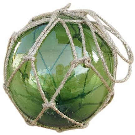 Sea-Club Fisherman's Ball Maritime Decorative Glass & Rope / Sisal Diameter 13 cm Green