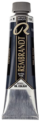 Rembrandt Pintura de aceite, color gris payne, Talla única, 40