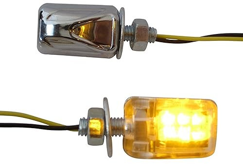 Alchemy Parts Klein Mikro Motorrad E-Geprüft Chrom LED Blinker Signale Turn