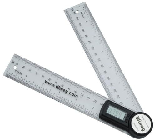 Wixey 200mm/ 8 Digital Angle Protractor with Clear Plastic Rule - WR41