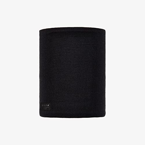 Buff Men Neo Black Knitted & Polar Fleece Neckwarmer - Black, Adult