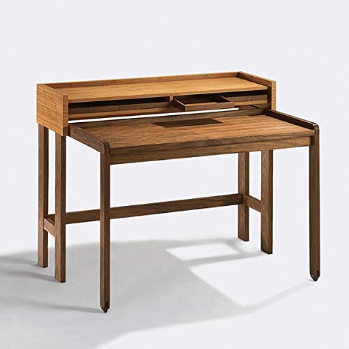 Lambert - Modesto - Schreibtisch - Sekretär - Walnuss + Bambus - 120 x 58cm
