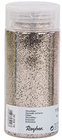 Rayher Poudre de paillettes, topaze, 1 pce., 110g, effet scintillant, arts créatifs, décoration, scrapbooking, carnaval-3925876