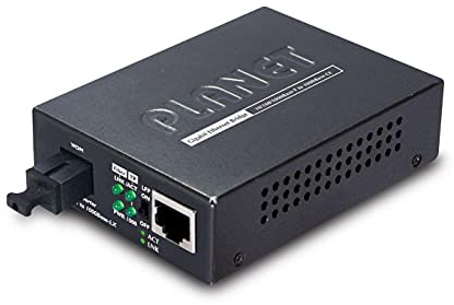 Planet Medienkonverter Singlemode BiDi WDM 10/100/1000Base-TX zu 1000Base-LX SC Bis zu 15km Tx1310nm / Rx1550nm