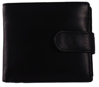 Mala Leather Origin Mens Tab Wallet with Coin Pocket RFID 127-5 (Black)