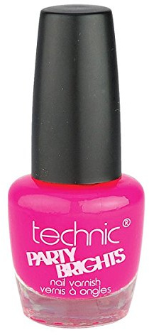 Technic Party Brights Nail Varnish / Polish 12ml-Flamingo